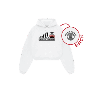 Amapiano - Cropped Hoody (White)